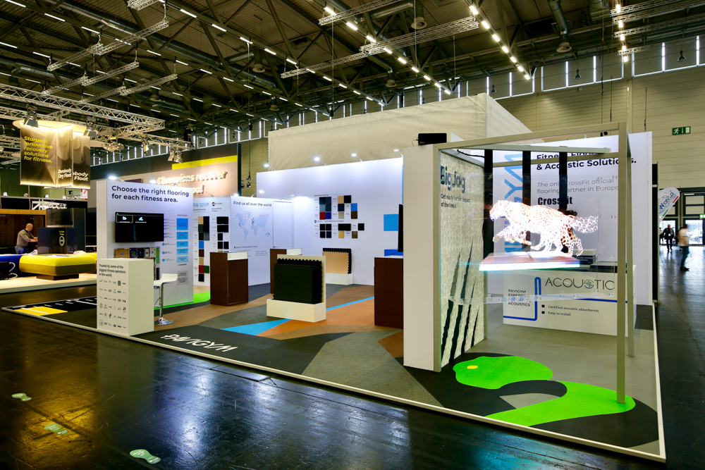 Exhibition booth of PAVIGYM at the FIBO in cologne | bee